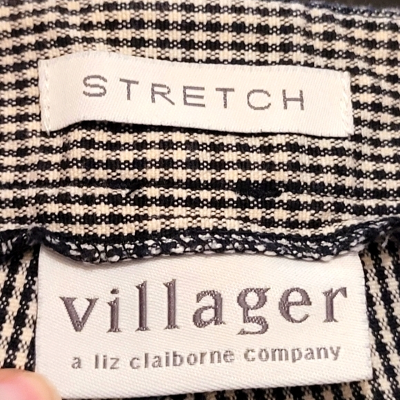 Sz 18 or 2X Liz Claiborne Villager Cotton Spandex Gingham Capri Dress Pants - Picture 5 of 5